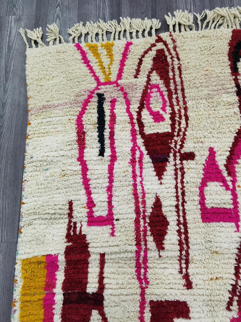 Tapis Marocain Artisanal 250 × 150 cm – Laine Tissée à la Main – Style Traditionnel IZRI