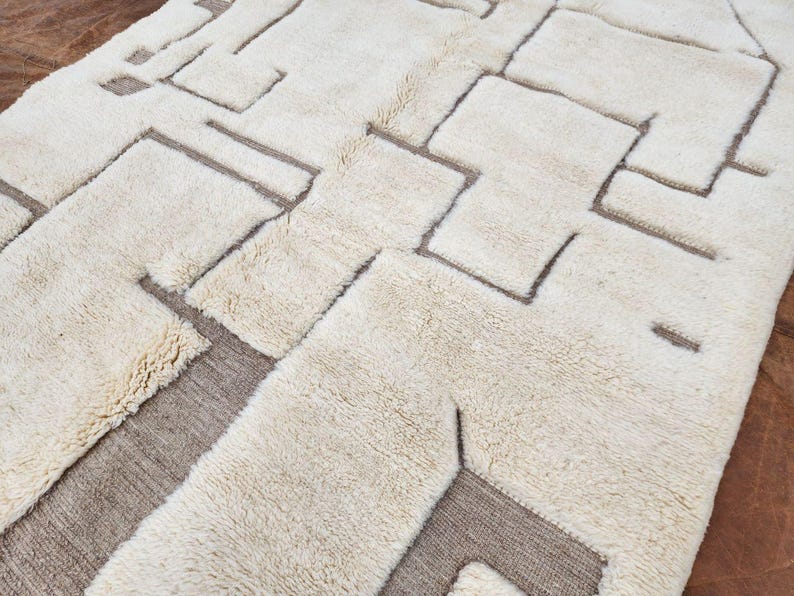 Tapis Marocain Artisanal300× 200cm – Laine Tissée à la Main – Style Traditionnel IZRI
