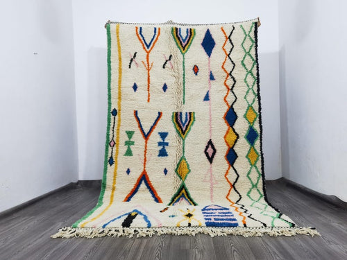 Grand Tapis Berbère Marocain Fait Main 250 × 150 cm – Artisanat Traditionnel IZRI