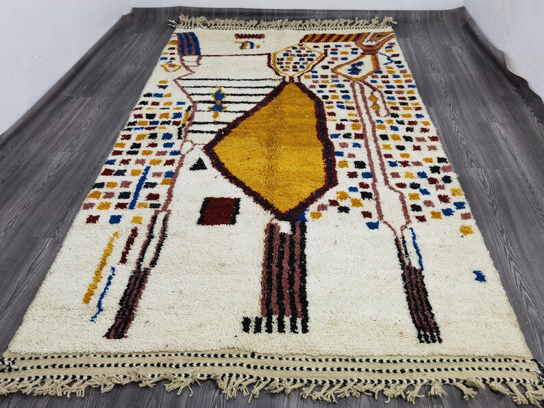 Tapis Berbère Fait Main 250 × 150 cm – Décoration Authentique du Maroc IZRI