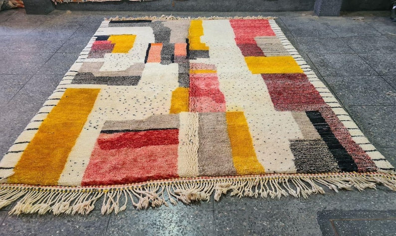Grand Tapis Berbère Marocain Fait Main 300 ×200 cm – Artisanat Traditionnel