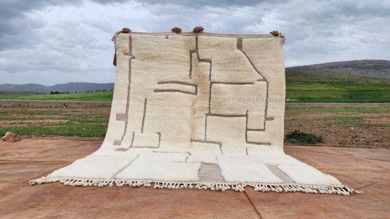 Tapis Marocain Artisanal300× 200cm – Laine Tissée à la Main – Style Traditionnel IZRI