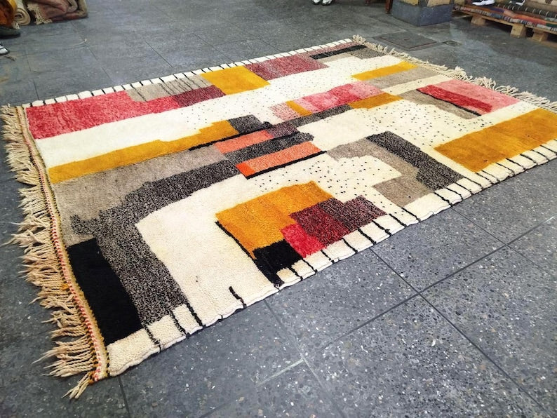 Tapis Marocain Traditionnel Fait Main300 × 200 cm – Tissage Artisanal Authentique IZRI