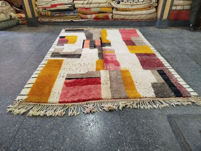 Tapis Marocain Traditionnel Fait Main300 × 200 cm – Tissage Artisanal Authentique IZRI