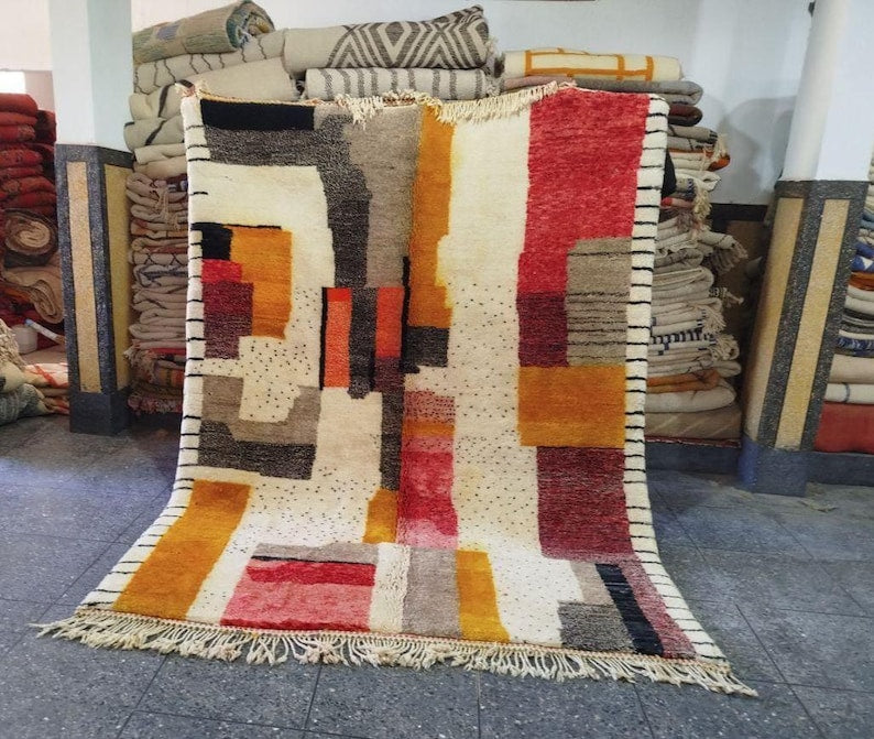 Tapis Marocain Traditionnel Fait Main300 × 200 cm – Tissage Artisanal Authentique IZRI