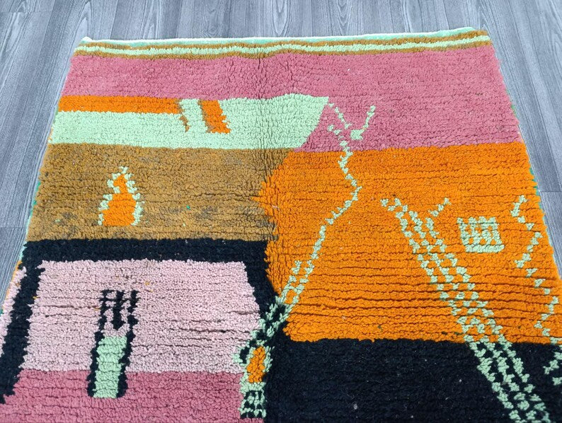 Tapis Marocain Traditionnel Fait Main 250 × 150 cm – Tissage Artisanal Authentique IZRI