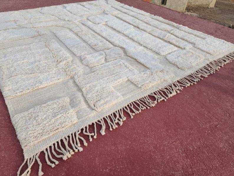 Tapis Marocain Traditionnel Fait Main 250 × 150 cm – Tissage Artisanal Authentique IZRI