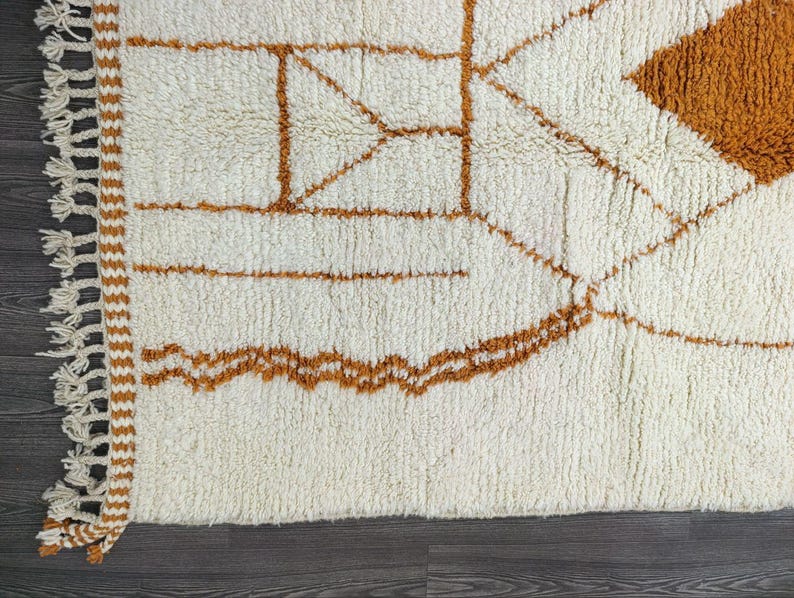Grand Tapis Berbère Marocain Fait Main 250 × 150 cm – Artisanat Traditionnel IZRI