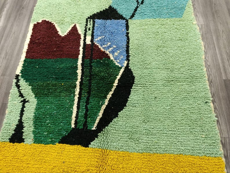 Grand Tapis Berbère Marocain Fait Main 250 × 150 cm – Artisanat Traditionnel IZRI