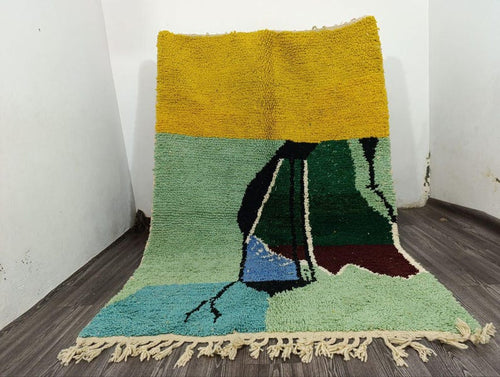 Grand Tapis Berbère Marocain Fait Main 250 × 150 cm – Artisanat Traditionnel IZRI