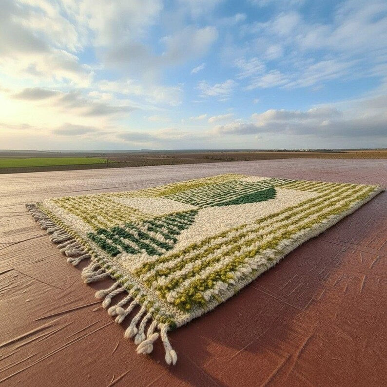 Grand Tapis Berbère Marocain Fait Main 300 ×200 cm – Artisanat Traditionnel