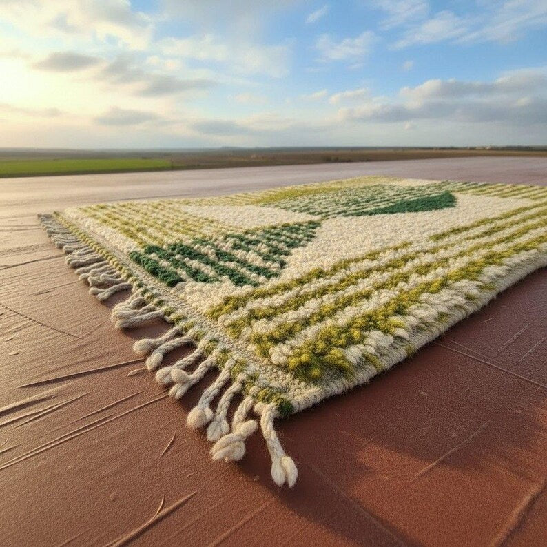 Grand Tapis Berbère Marocain Fait Main 300 ×200 cm – Artisanat Traditionnel