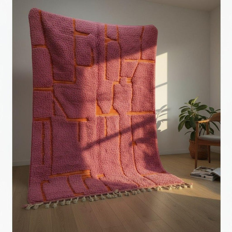 Tapis Berbère Fait Main 250 × 150 cm – Décoration Authentique du Maroc IZRI