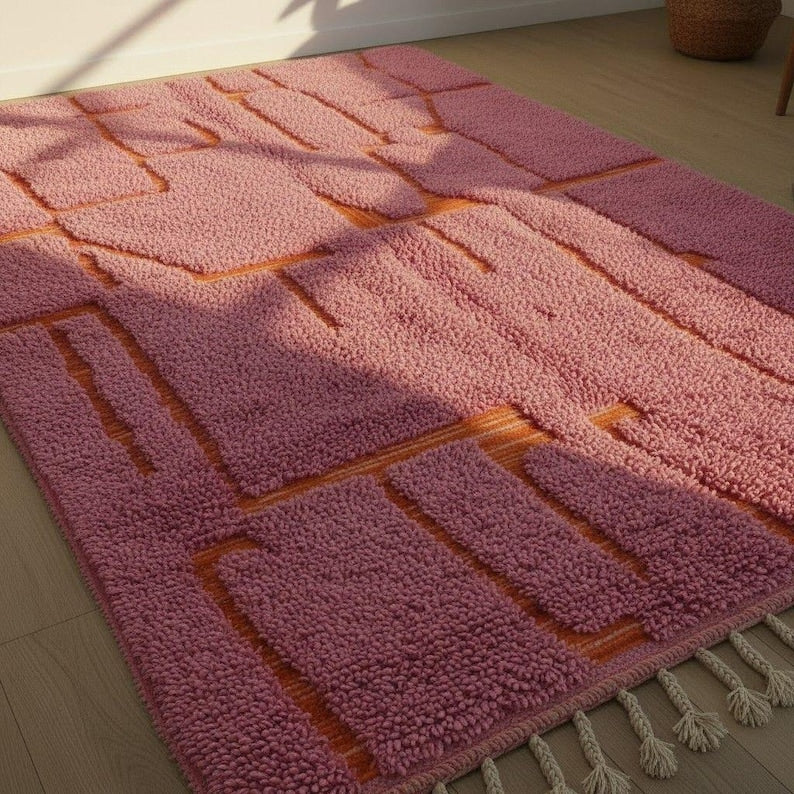 Tapis Berbère Fait Main 250 × 150 cm – Décoration Authentique du Maroc IZRI
