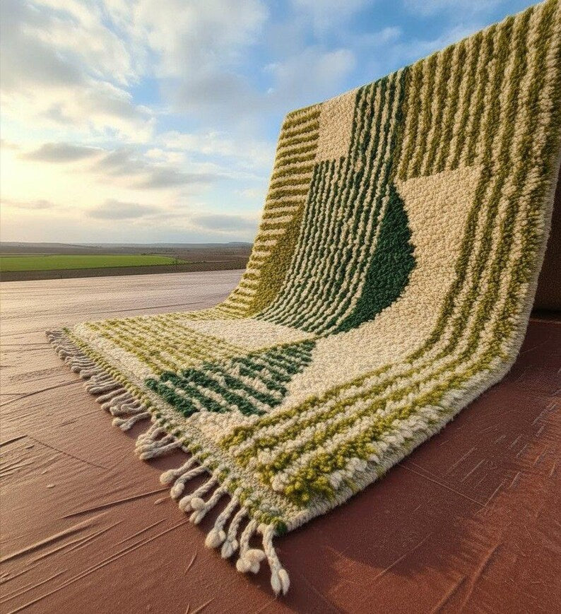 Grand Tapis Berbère Marocain Fait Main 300 ×200 cm – Artisanat Traditionnel