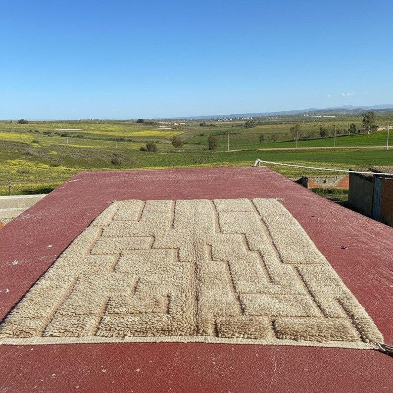 Tapis Marocain Artisanal 300 × 200 cm – Laine Tissée à la Main – Style Traditionnel IZRI
