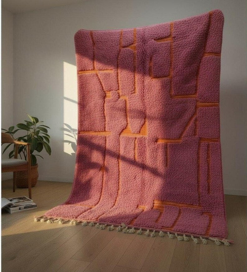Tapis Berbère Fait Main 250 × 150 cm – Décoration Authentique du Maroc IZRI