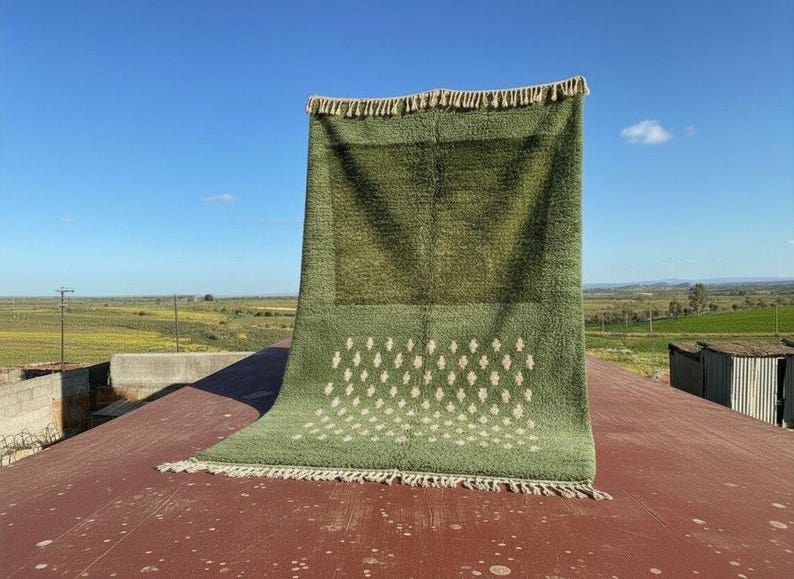 Tapis Marocain Traditionnel Fait Main 300 × 200 cm – Tissage Artisanal Authentique IZRI