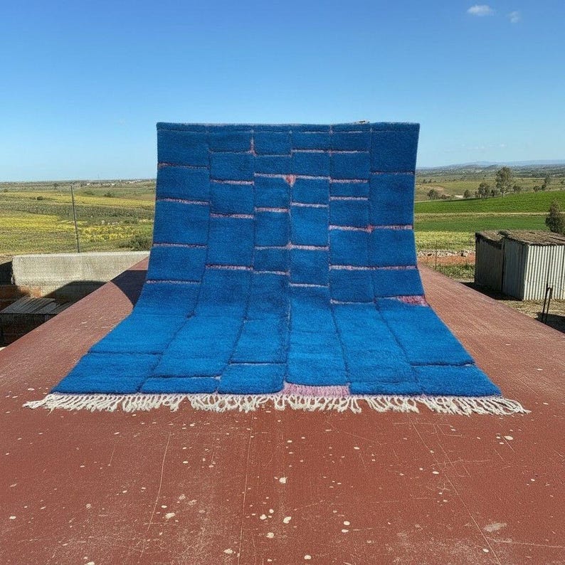 Tapis Berbère Fait Main 300 × 200 cm – Décoration Authentique du Maroc