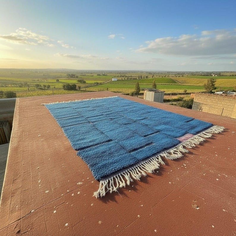 Tapis Berbère Fait Main 300 × 200 cm – Décoration Authentique du Maroc