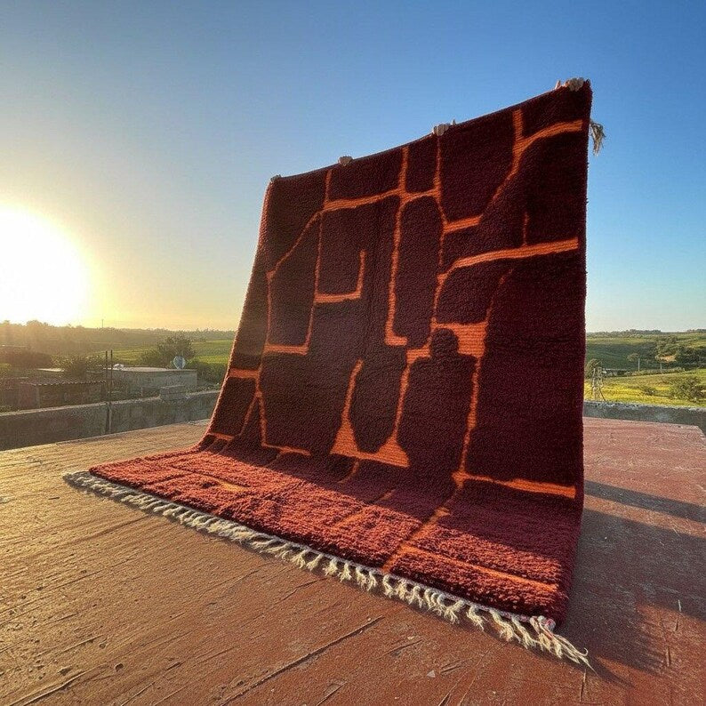 Tapis Berbère Fait Main 250 × 150 cm – Décoration Authentique du Maroc IZRI