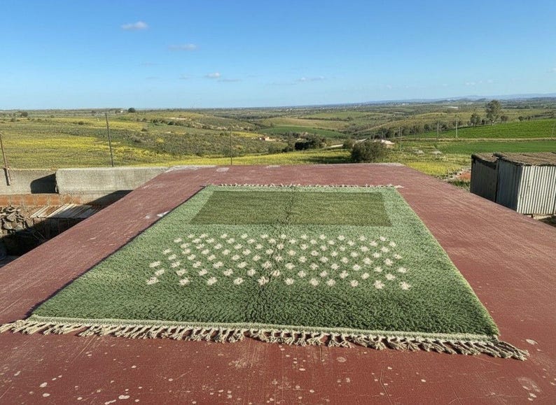 Tapis Marocain Traditionnel Fait Main 300 × 200 cm – Tissage Artisanal Authentique IZRI