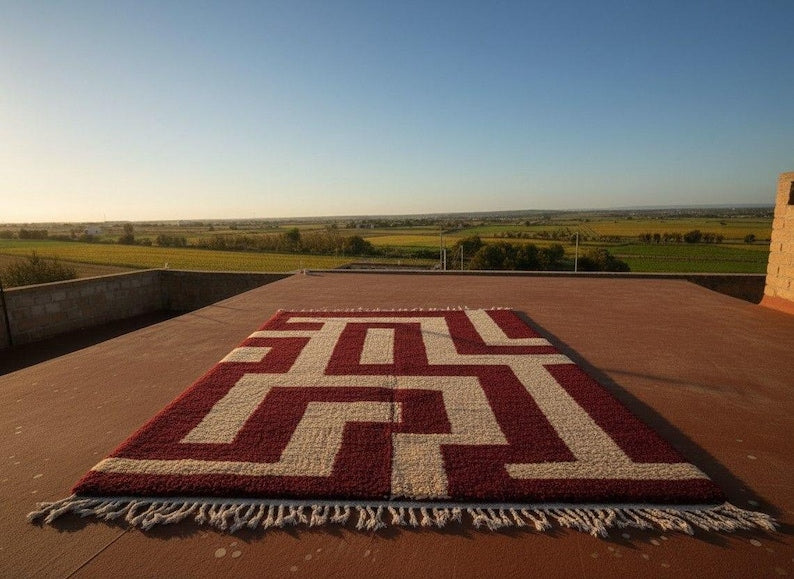 Tapis Berbère Fait Main 250 × 150 cm – Décoration Authentique du Maroc IZRI