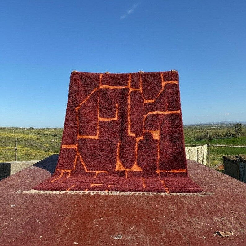 Tapis Berbère Fait Main 250 × 150 cm – Décoration Authentique du Maroc IZRI