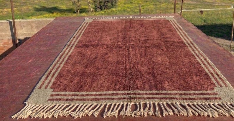 Grand Tapis Berbère Marocain Fait Main 300 ×200 cm – Artisanat Traditionnel