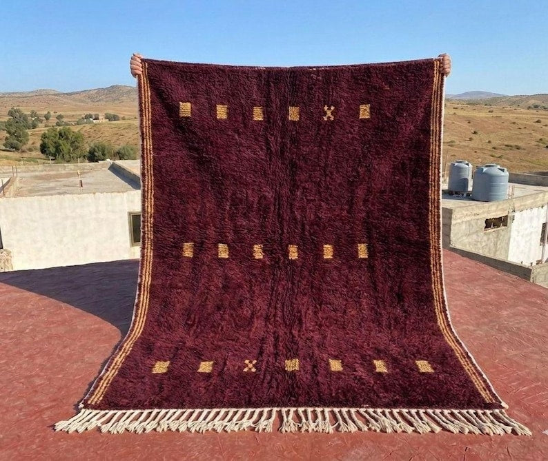 Tapis Marocain Traditionnel Fait Main 300×200cm – Tissage Artisanal Authentique IZRI