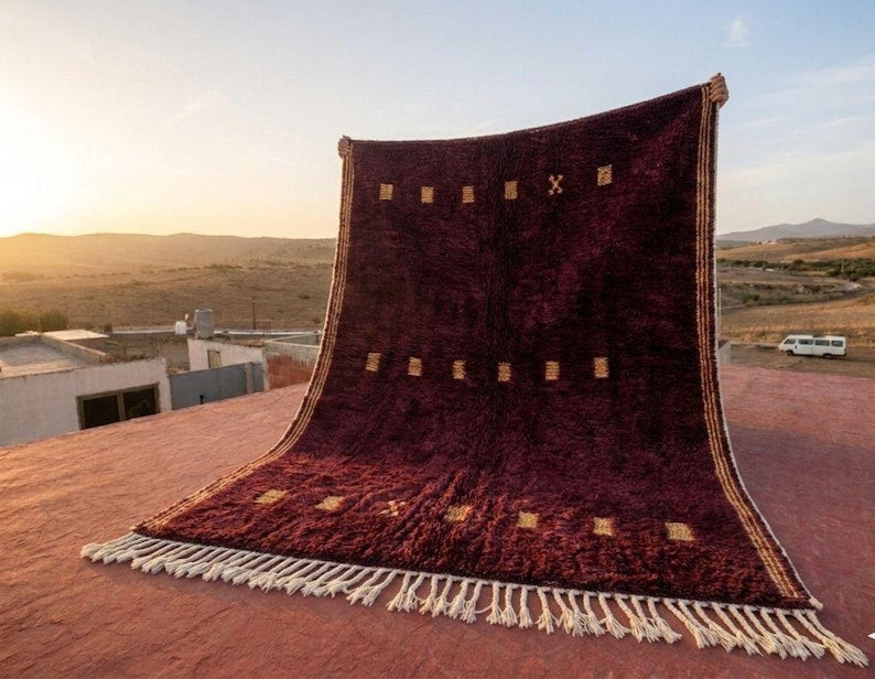 Tapis Marocain Traditionnel Fait Main 300×200cm – Tissage Artisanal Authentique IZRI
