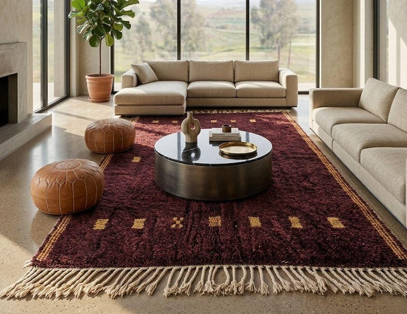 Tapis Marocain Traditionnel Fait Main 300×200cm – Tissage Artisanal Authentique IZRI