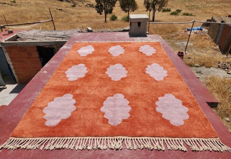 Grand Tapis Berbère Marocain Fait Main 300 ×200 cm – Artisanat Traditionnel