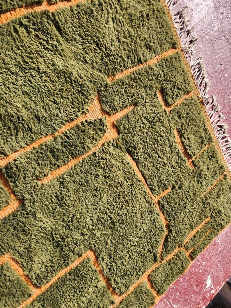 Tapis Berbère Fait Main 300 × 200 cm – Décoration Authentique du Maroc IZRI