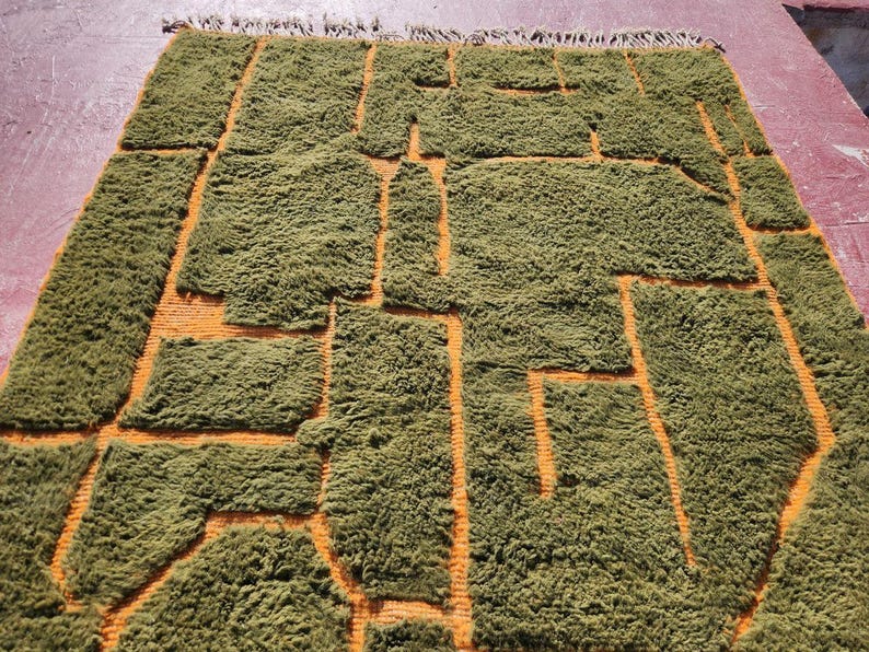 Tapis Berbère Fait Main 300 × 200 cm – Décoration Authentique du Maroc IZRI
