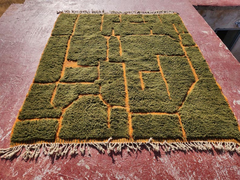 Tapis Berbère Fait Main 300 × 200 cm – Décoration Authentique du Maroc IZRI