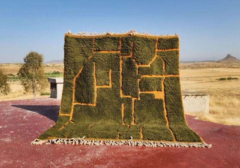 Tapis Berbère Fait Main 300 × 200 cm – Décoration Authentique du Maroc IZRI