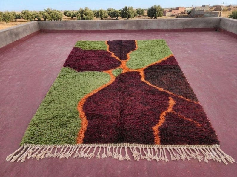 Tapis Marocain Artisanal 300 × 200 cm – Laine Tissée à la Main – Style Traditionnel IZRI