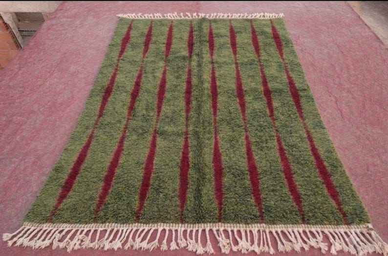 Tapis Marocain Artisanal 300 × 200 cm – Laine Tissée à la Main – Style Traditionnel IZRI