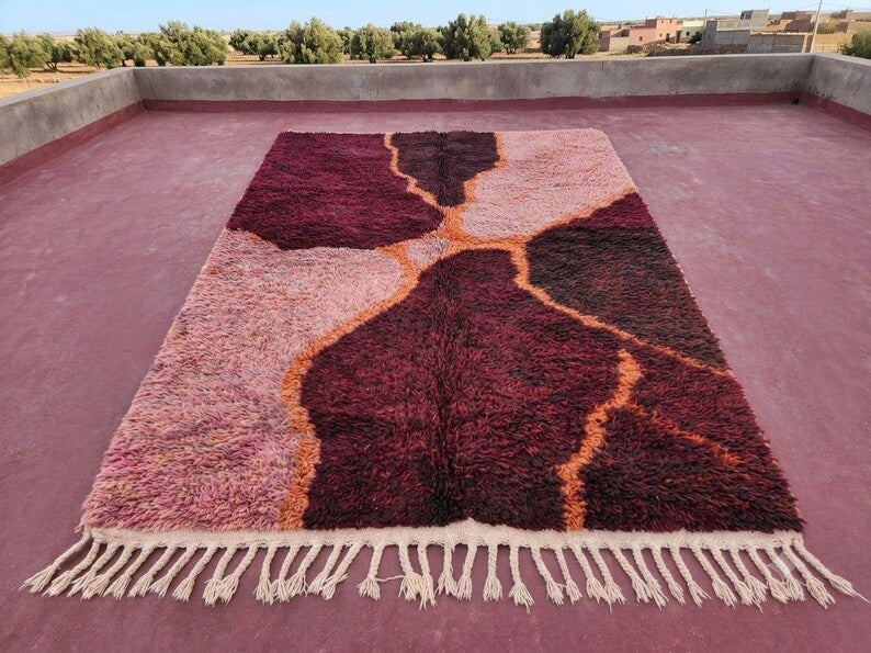 Tapis Marocain Artisanal 300 ×200 cm – Laine Tissée à la Main – Style Traditionnel IZRI