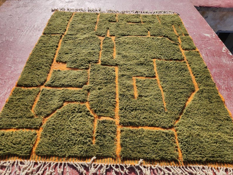 Tapis Berbère Fait Main 300 × 200 cm – Décoration Authentique du Maroc IZRI
