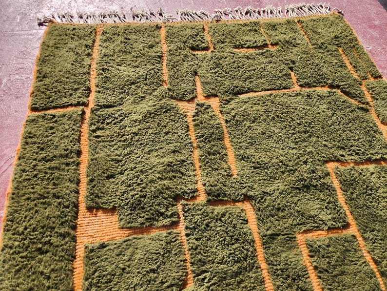 Tapis Berbère Fait Main 300 × 200 cm – Décoration Authentique du Maroc IZRI