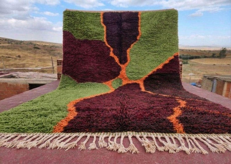 Tapis Marocain Artisanal 300 × 200 cm – Laine Tissée à la Main – Style Traditionnel IZRI