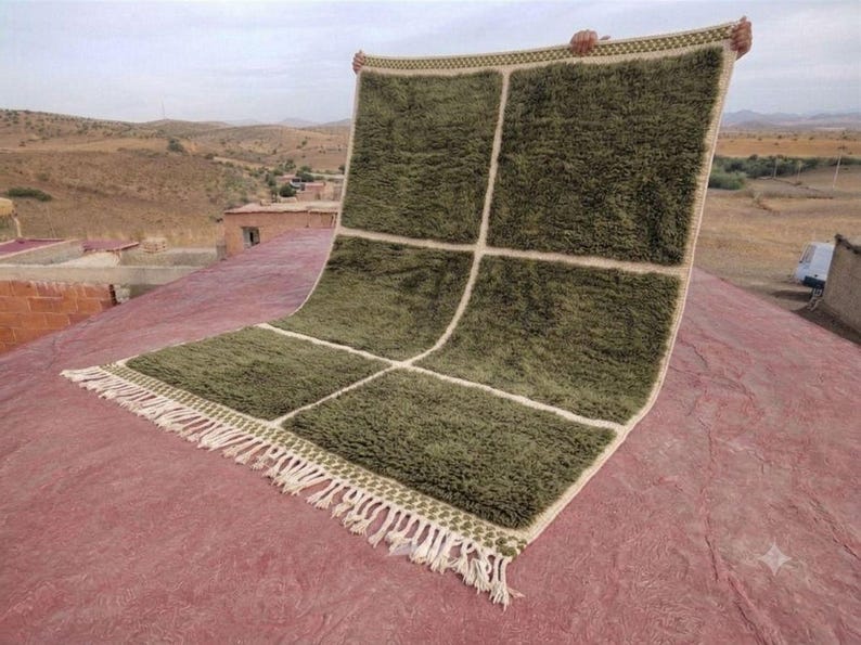 Tapis Marocain Artisanal 250 × 150 cm – Laine Tissée à la Main – Style Traditionnel IZRI