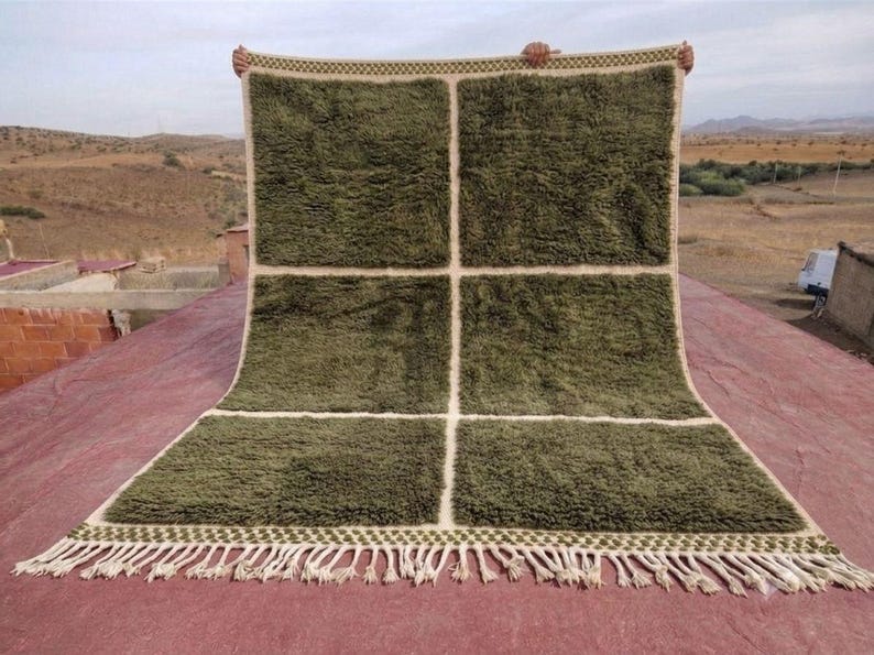 Tapis Marocain Artisanal 250 × 150 cm – Laine Tissée à la Main – Style Traditionnel IZRI