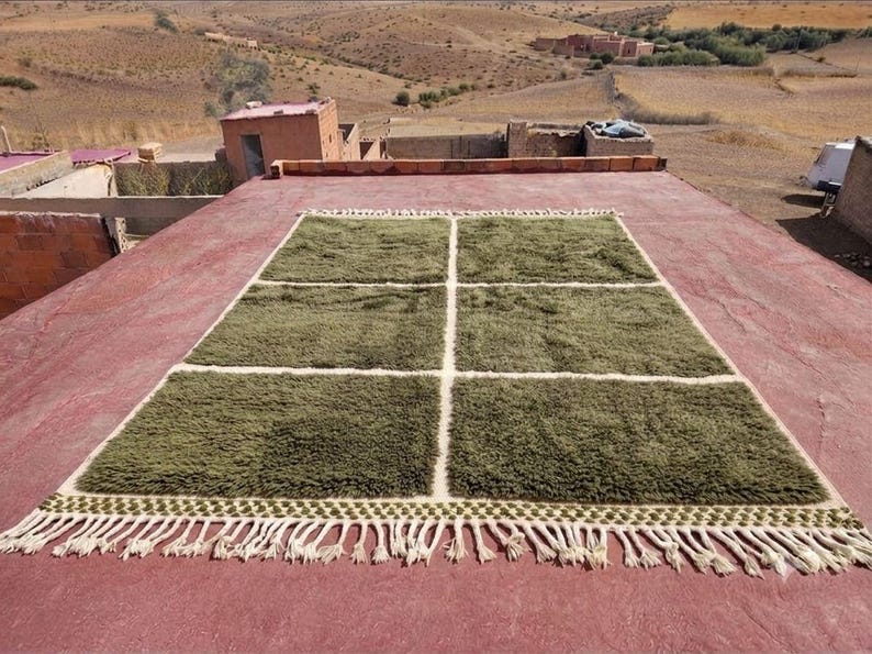Tapis Marocain Artisanal 250 × 150 cm – Laine Tissée à la Main – Style Traditionnel IZRI